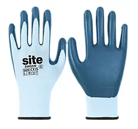 Gants de manipulation générale en mousse nitrile Site bleu - Taille 8 (M)
