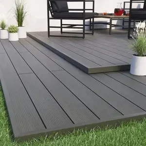 Lame de terrasse composite gris "Neva Protect" L. 2,2 m x l. 145 mm x EP. 21 mm