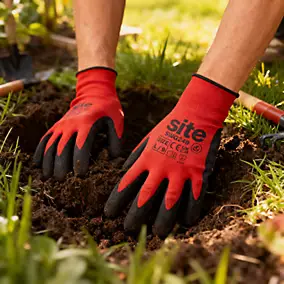 Gants de manipulation générale en mousse nitrile Site rouge - Taille 8 (M)