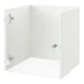 Bloc avec porte transparente pour étagère GoodHome Mixxit blanc