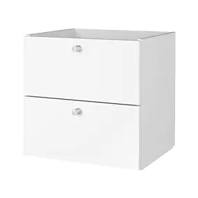 Bloc avec 2 tiroirs pour étagère cube GoodHome Mixxit blanc