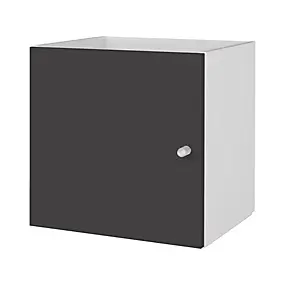 Bloc avec porte pour étagère cube GoodHome Mixxit anthracite