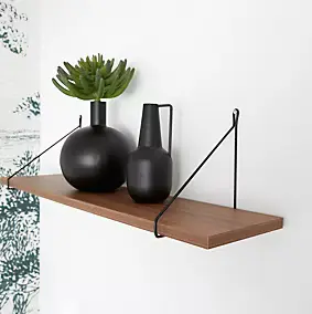 Équerre en fil d'acier noir GoodHome Arama H. 21 x P. 21 cm