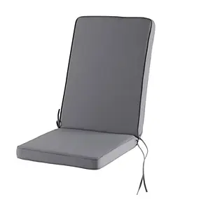 Coussin fauteuil haut GoodHome Tiga gris acier 40 x 94 cm
