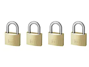 4 Cadenas à clé Smith & Locke laiton 40mm