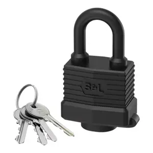Cadenas à clé acier avec anse laminé 40 mm noir