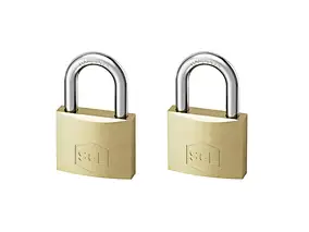 2 Cadenas à clé Smith & Locke laiton 40mm