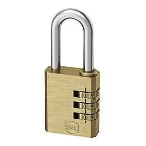 4 Cadenas à combinaison Smith & Locke laiton 30mm