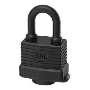 Cadenas en acier laminé avec anse blindée 60 mm noir