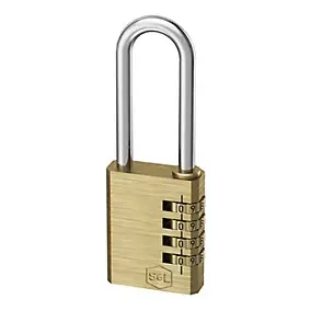 Cadenas à combinaison avec longue anse laiton l.40 mm, Smith & Locke
