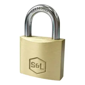 Cadenas laiton anse acier trempé 6 mm 40x31x13 mm avec 2 clés