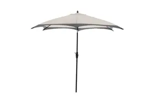 Parasol beige / gris "Tilsa" H. 3 m
