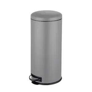 Poubelle à pédale "kihn" gris clair 30l - H. 68cm x l. 29cm