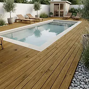 Lame de terrasse pin du Nord Maggia Klikstrom L.360 X l.16,5 x ép. 3,4 cm