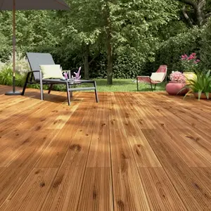 Lame de terrasse "Lemhi" pin brun L. 2,4 m x l. 14,4 x EP. 2,7 cm