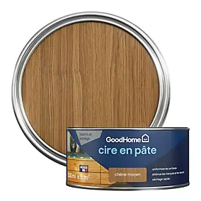 Cire pour meubles enPâte GoodHome chêne moyen 500ml