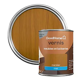 Vernis meubles et boiseries GoodHome mat merisier 250 ml