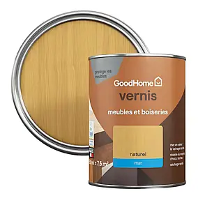 Vernis meubles et boiseries GoodHome mat naturel 750 ml