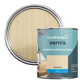 Vernis meubles cuisine et bains GoodHome incolore mat 750 ml