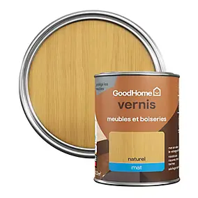 Vernis meubles et boiseries GoodHome mat naturel 250 ml