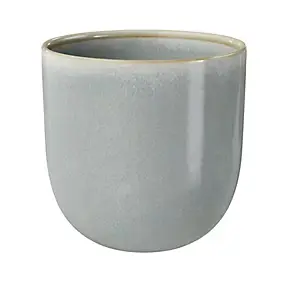 Gobelet salle de bains gris en céramique, GoodHome Boann