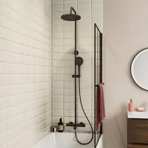 Colonne de douche et bain thermostatique FARA noire