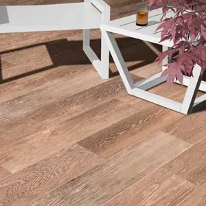 Carrelage de sol extérieur "Arnel" marron - l. 17 x L. 62 cm