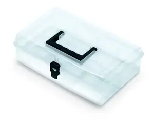 Organiseur compartimenté en plastique transparent L. 29,5 x l. 19,5cm