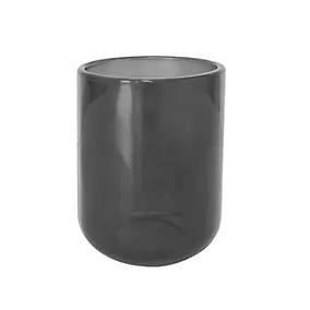 Gobelet de salle de bain en céramique gris fumé Lassane GoodHome