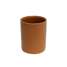 Gobelet salle de bain terracotta en céramique GoodHome Lassane