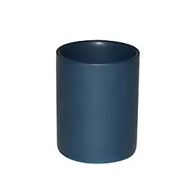 Gobelet de salle de bain céramique bleu nuit Lassane GoodHome