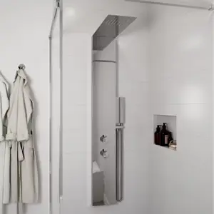 Colonne de douche hydromassante miroir "EBEL"