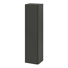 Colonne de salle de bains gris anthracite mat 2 portes l.40 x H.160 x P.36 cm Levanna