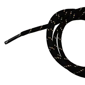 Lacets polyester, 125 cm, noir et jaune - Site