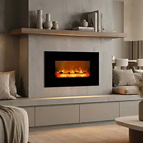 Cheminée électrique Cumbal 1800W noire