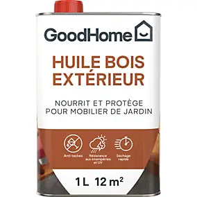 Huile extérieure protectrice et nourrissante mobilier de jardin GoodHome 1L