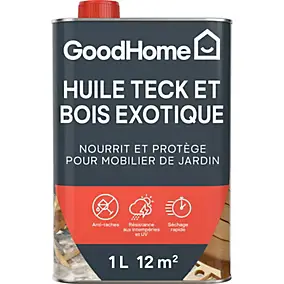 Huile extérieure protectrice nourrissante teck et bois exotique GoodHome 1L