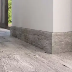 Plinthe pour carrelage de sol intérieur "Lili" gris - l. 7,5 x L. 60 cm