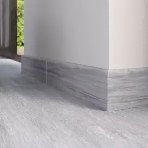 Plinthe pour carrelage de sol intérieur "Tiago" gris - l. 7,5 x L. 62 cm