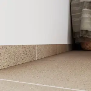 Plinthe pour carrelage de sol intérieur "Porphyre" beige - l. 7,5 x L. 33,3 cm