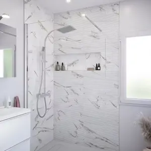 Décor mural "DALIE" blanc et doré - l.30 x L.60 cm