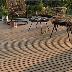Dalle Skien pin marron Klikstrom L.80 x l.80 cm