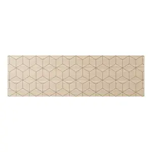Crédence réversible polygone bois / géométrique blanc L.180 x H.60 cm x Ep. 3 mm