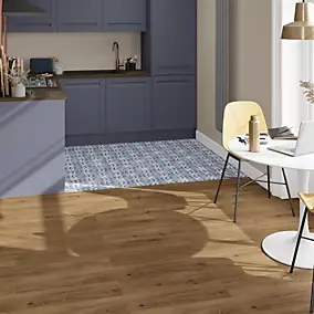 Dalle PVC clipsable Mambo 63x32 cm décor carreaux ciment multico GoodHome (vendue au carton)