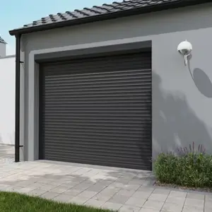 Volet roulant motorisé aluminium gris 215 x 240 cm