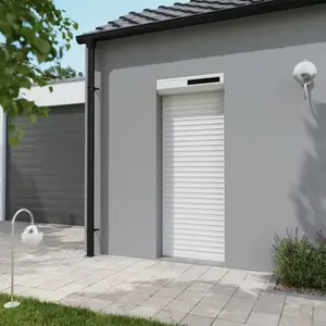 Volet roulant solaire motorisé aluminium blanc 205 x 80 cm