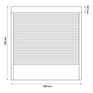 Volet roulant aluminium blanc 125 x 100 cm