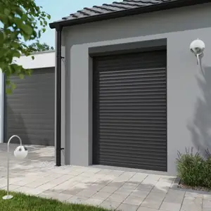 Volet roulant motorisé aluminium gris 215 x 140 cm