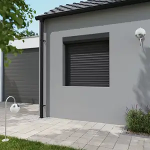 Volet roulant aluminium gris 125 x 120 cm