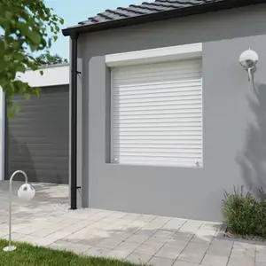 Volet roulant manuel PVC blanc 160 x 140 cm